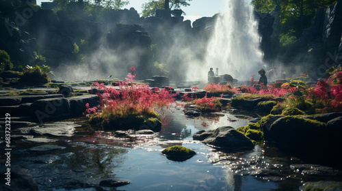 Geyser in the park.