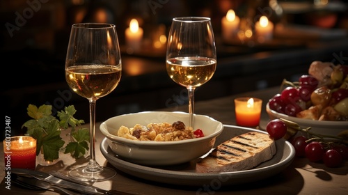 Romantic Dinner Setting Red Wine Glasses  Background Image  Desktop Wallpaper Backgrounds  HD