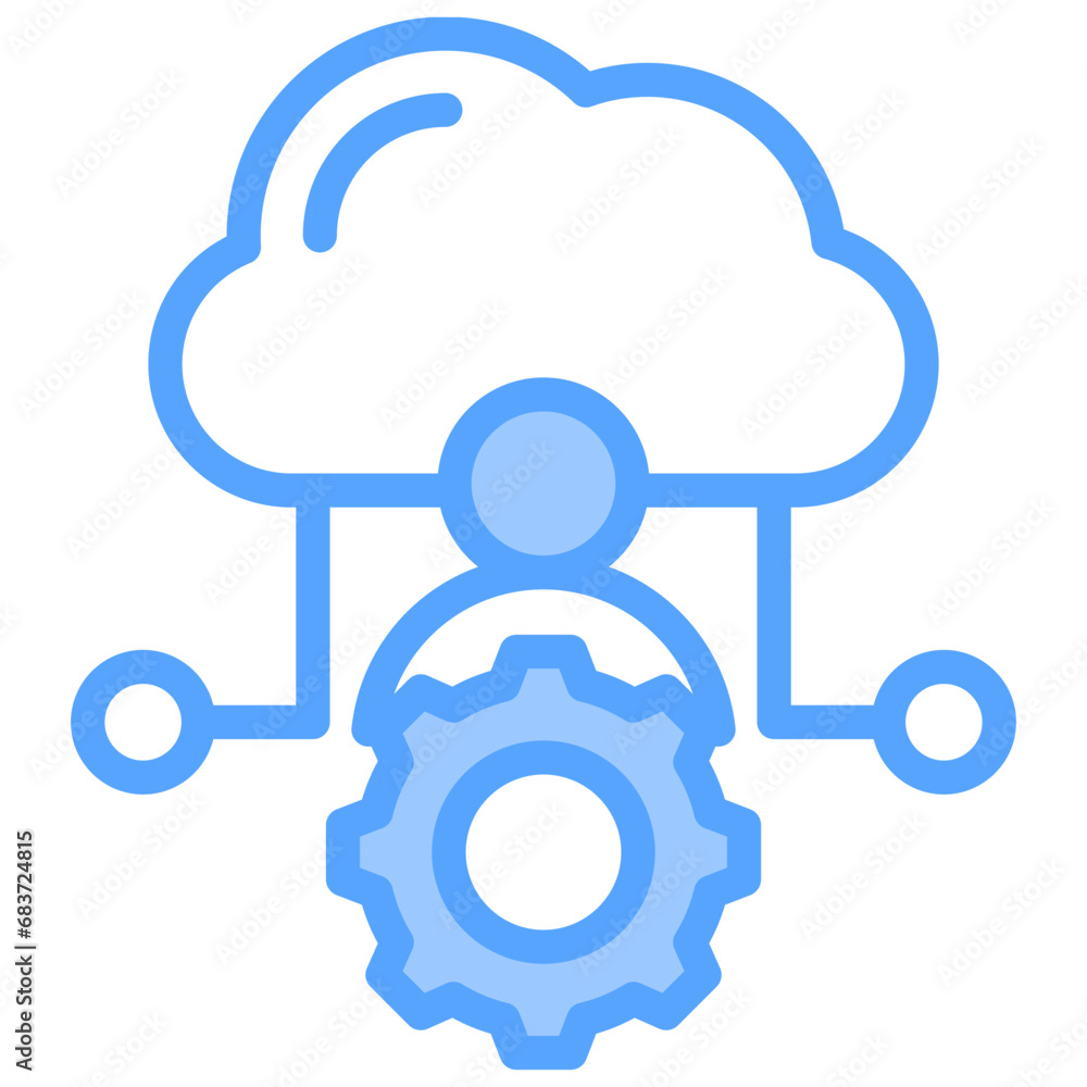 Cloud Clients Blue Icon Cloud Clients Blue Icon