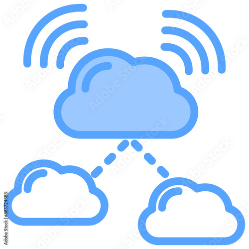 Net Working Blue Icon