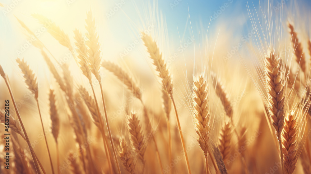 Vibrant Golden Wheat Under Sunlight Vibrant Golden Wheat Under Sunlight