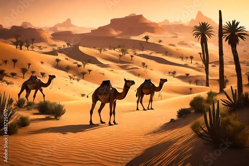 Explore the unique adaptations of camels to desert environments. 
