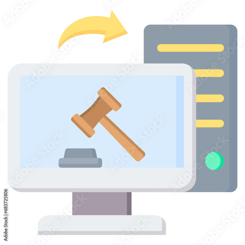 Legal Coding Flat Icon