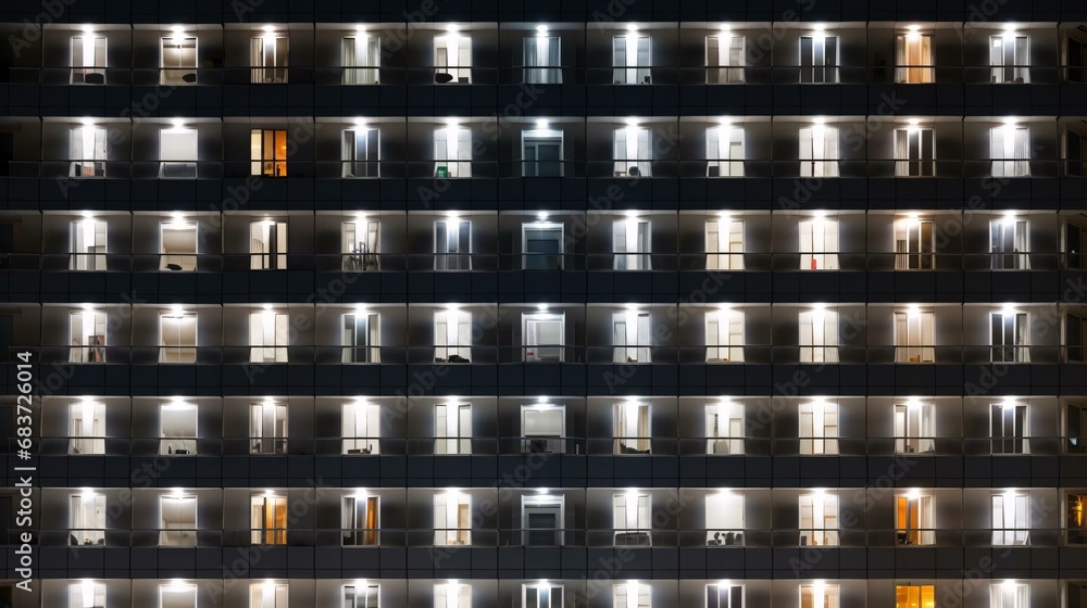 a building with many windows a building with many windows