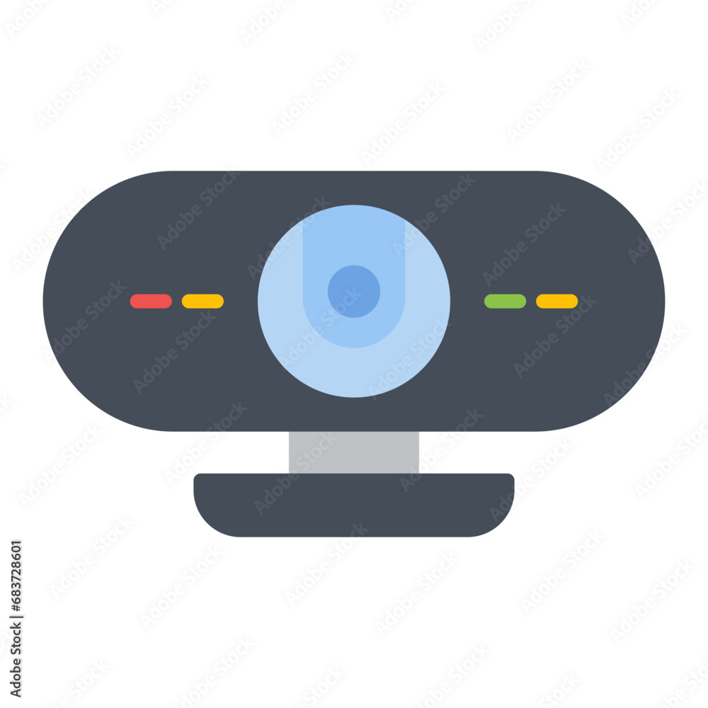 Webcam Flat Multicolor Icon