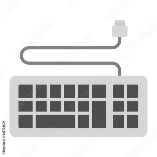 Keyboard Flat Multicolor Icon