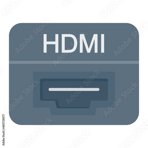 Hdmi Port Flat Multicolor Icon