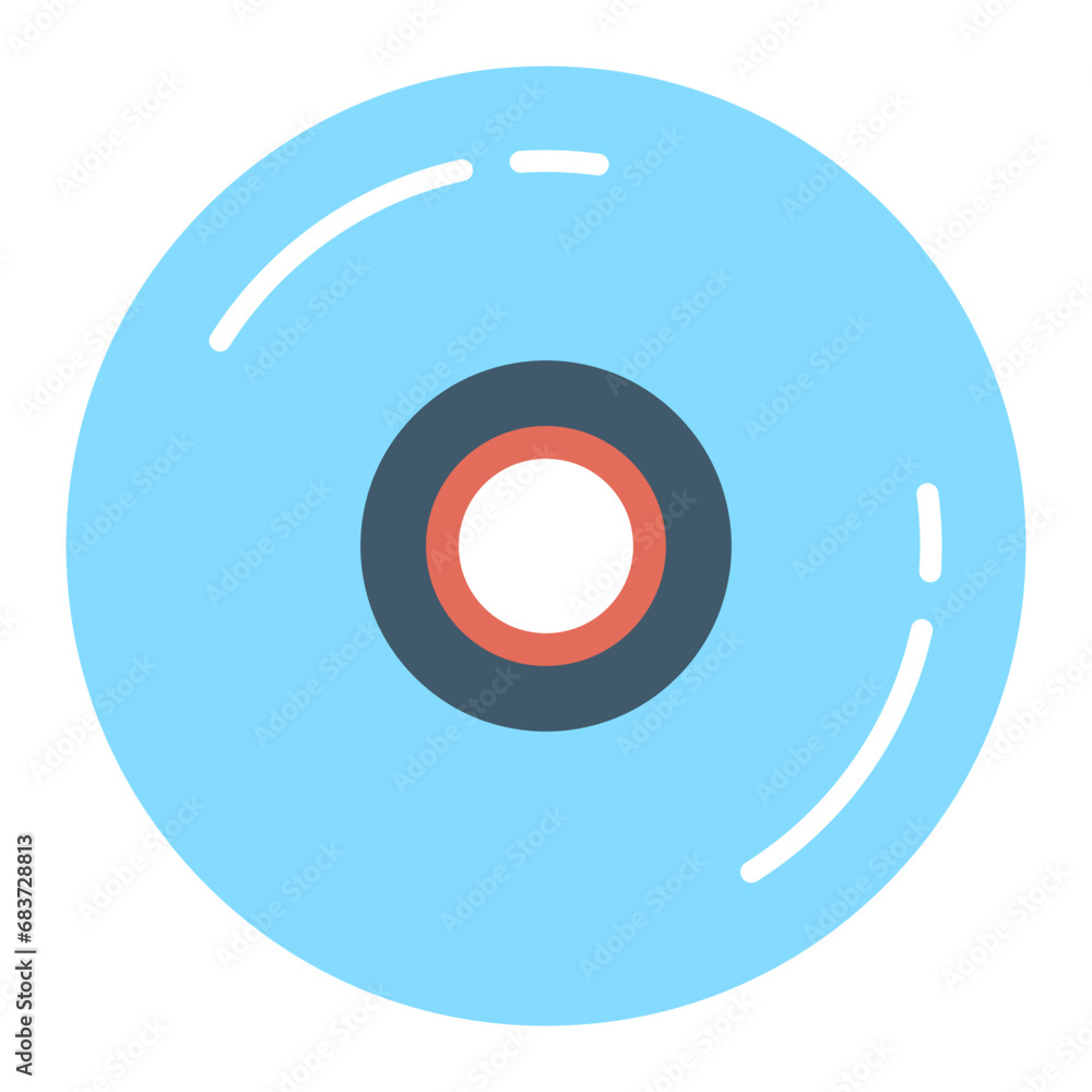 CD Flat Multicolor Icon CD Flat Multicolor Icon