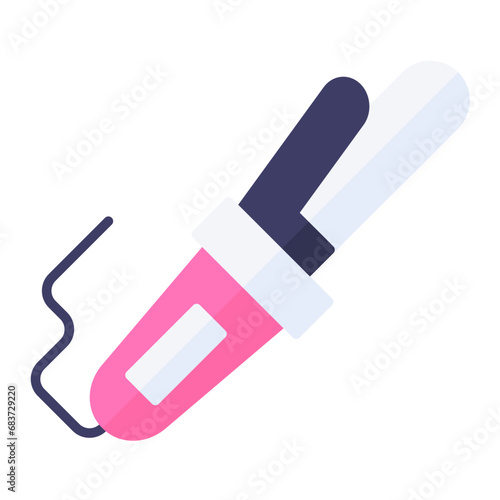 Curling Flat Multicolor Icon