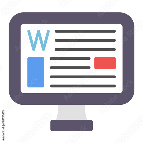 Wikipedia Flat Multicolor Icon