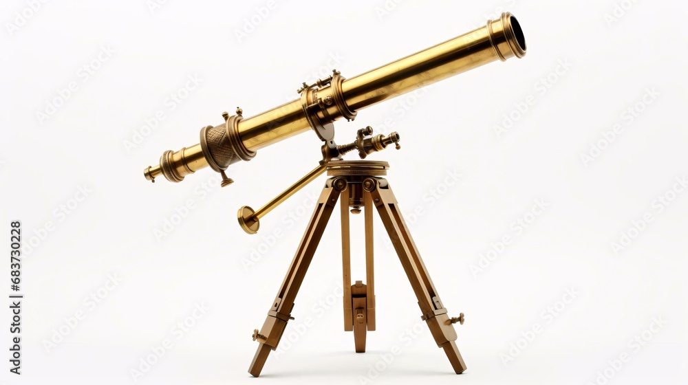 a telescope on a stand a telescope on a stand