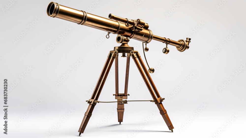 a telescope on a stand a telescope on a stand