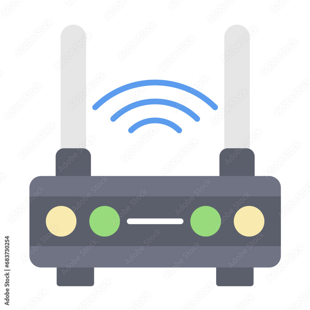 Wifi Router Flat Multicolor Icon Wifi Router Flat Multicolor Icon