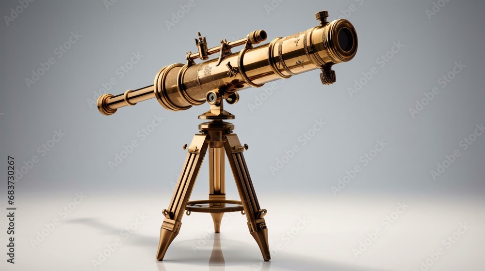 a telescope on a stand a telescope on a stand
