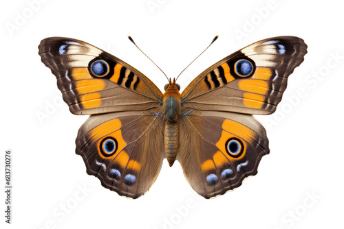 Beautiful butterfly in full body close-up portrait, flying butterfly med transparent background  © Tor Gilje