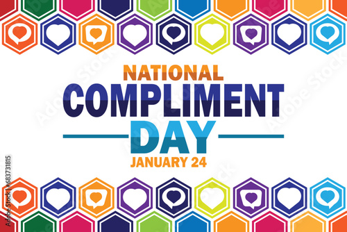 National Compliment Day Vector illustration. January 24. Holiday concept. Template for background, banner, card, poster with text inscription.