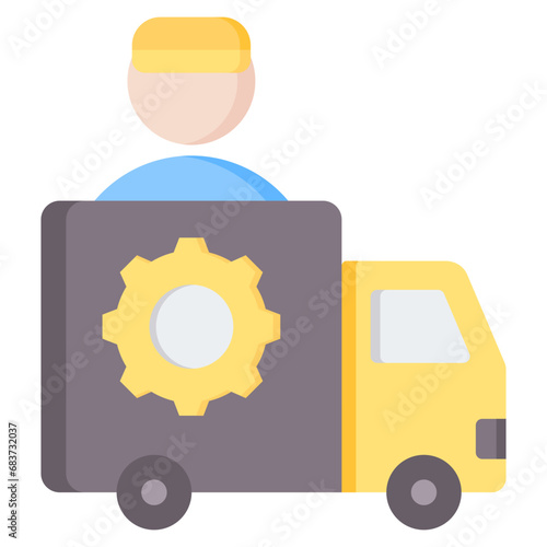 Food Service Distributor Flat Icon