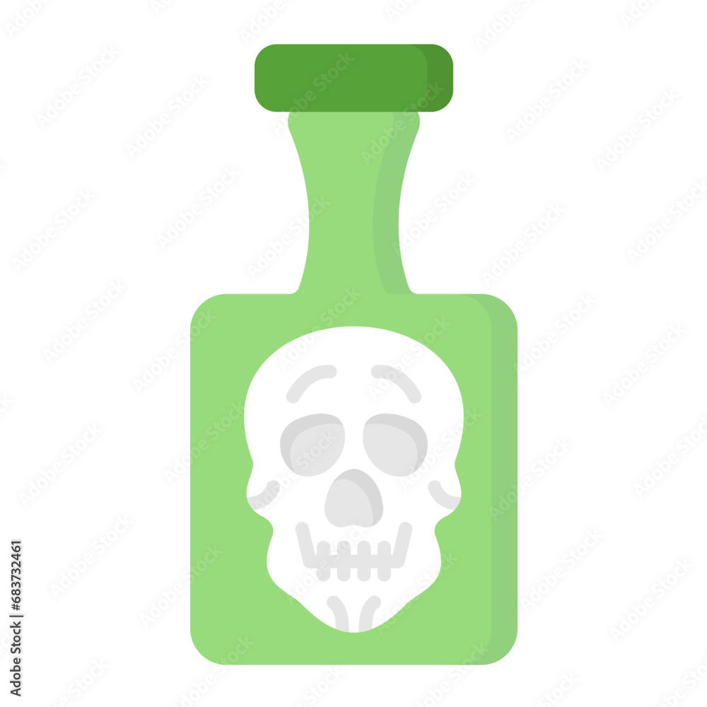 Poison Flat Multicolor Icon Poison Flat Multicolor Icon
