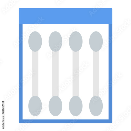 Cotton Swabs Flat Multicolor Icon