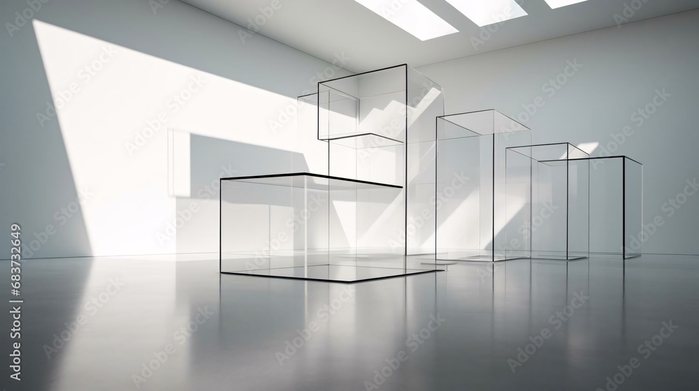 Fototapeta premium a room with a painting on the wall