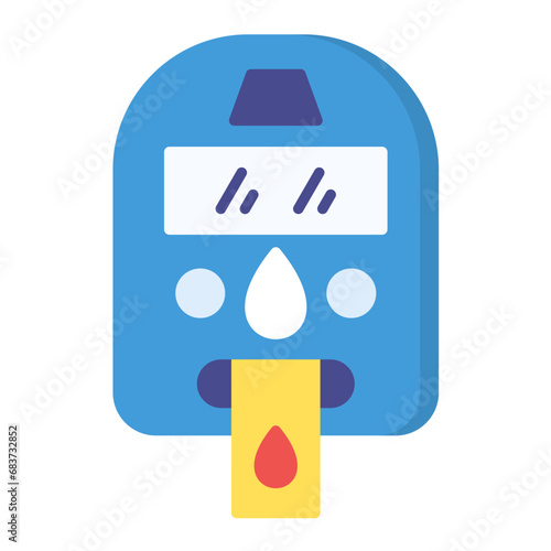 Glucometer Flat Multicolor Icon