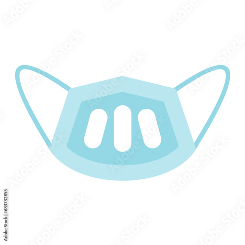 Medical Mask Flat Multicolor Icon