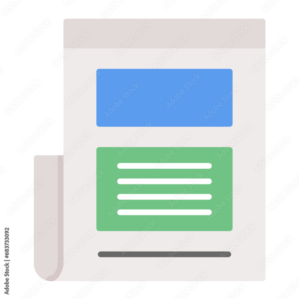 News Banner Flat Multicolor Icon News Banner Flat Multicolor Icon