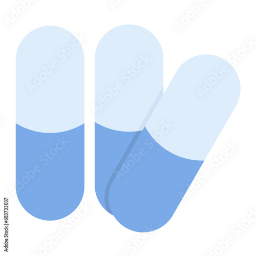 Capsule Flat Multicolor Icon