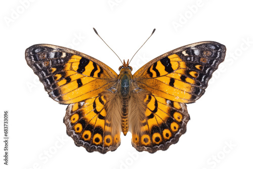 Vakker sommerfugl i nærbildeportrett av hele kroppen, flygende sommerfugl med gjennomsiktig bakgrunn  © Tor Gilje