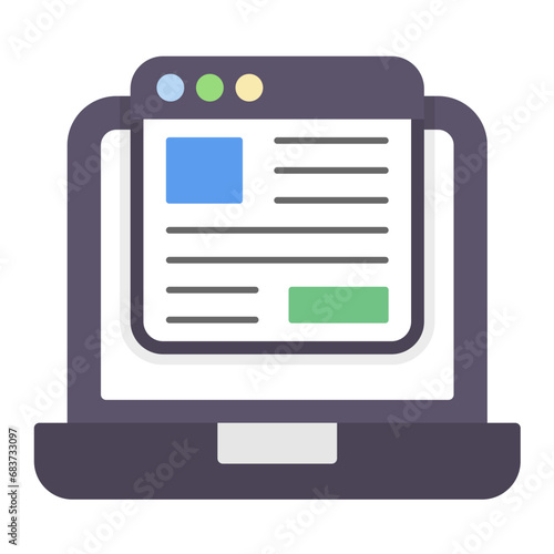 Blog Flat Multicolor Icon