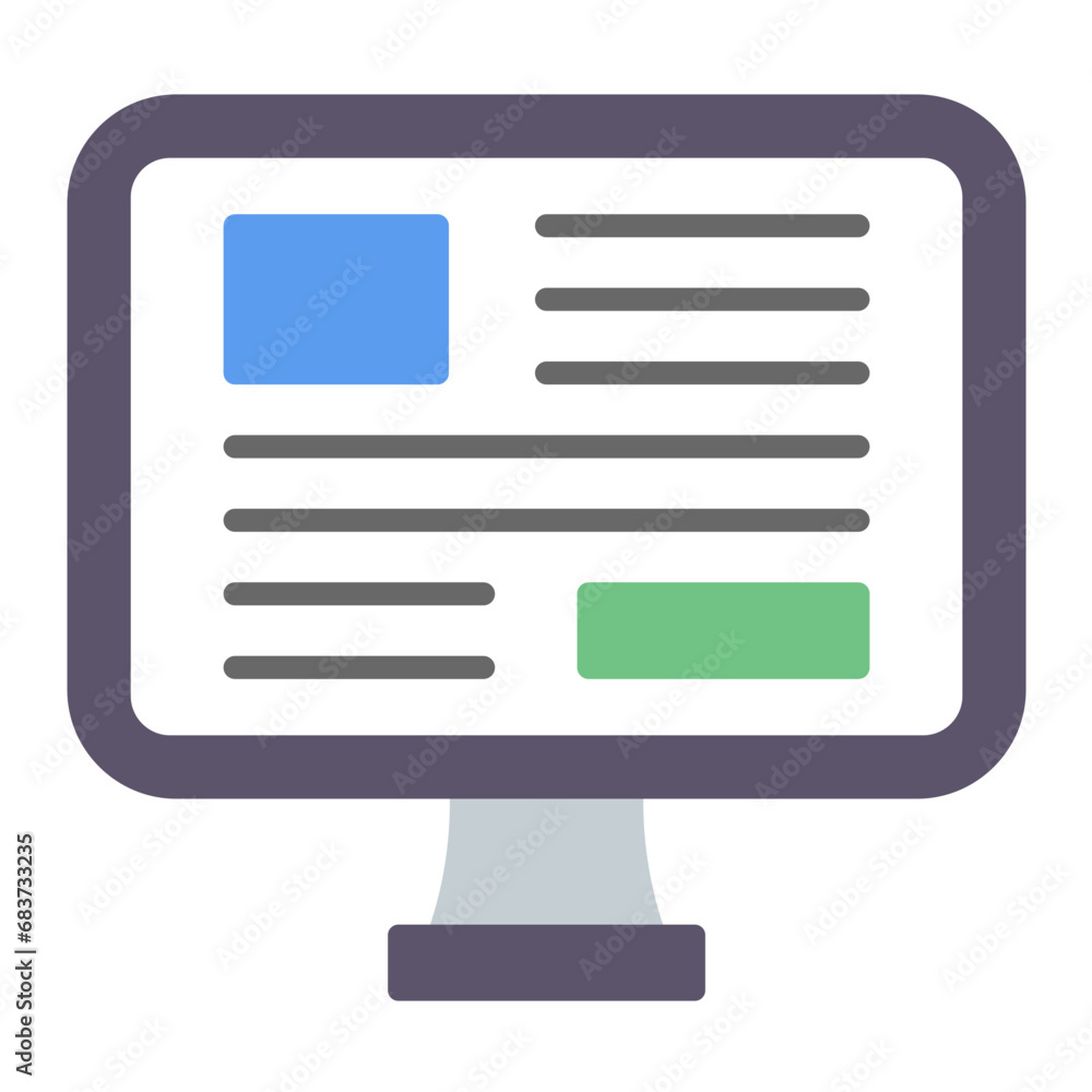 Computer Flat Multicolor Icon Computer Flat Multicolor Icon