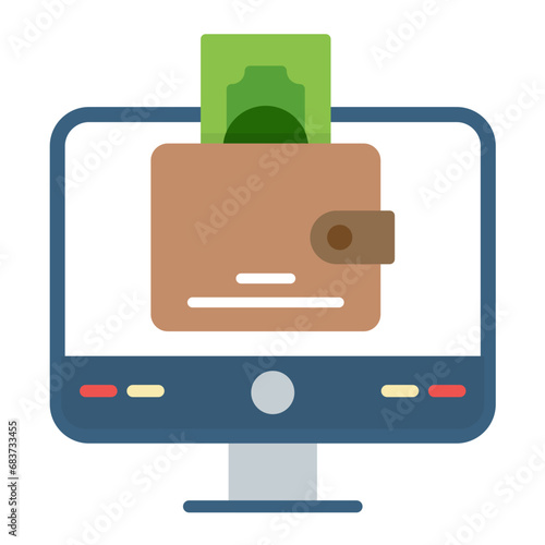 Digital Wallet Flat Multicolor Icon