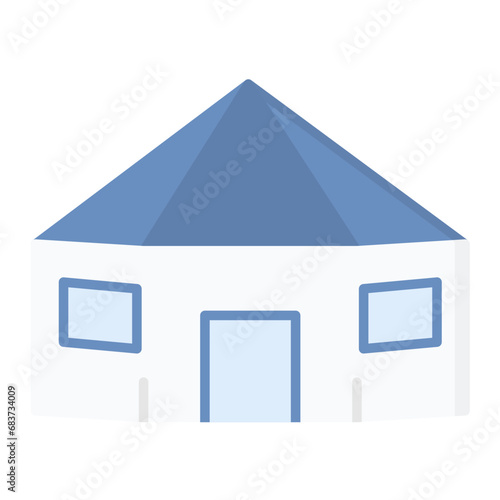 Yurt Flat Multicolor Icon