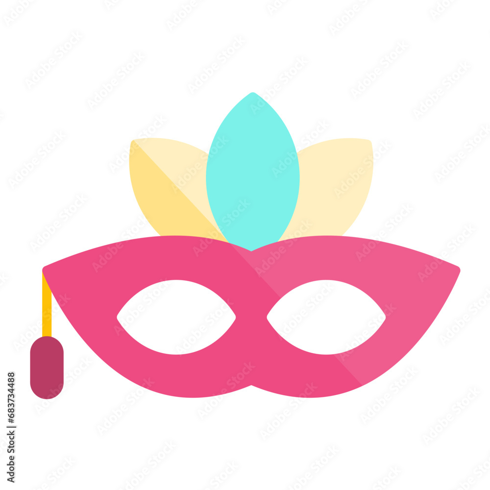 Party Mask Flat Multicolor Icon Party Mask Flat Multicolor Icon