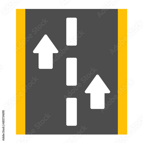 Runway Flat Multicolor Icon