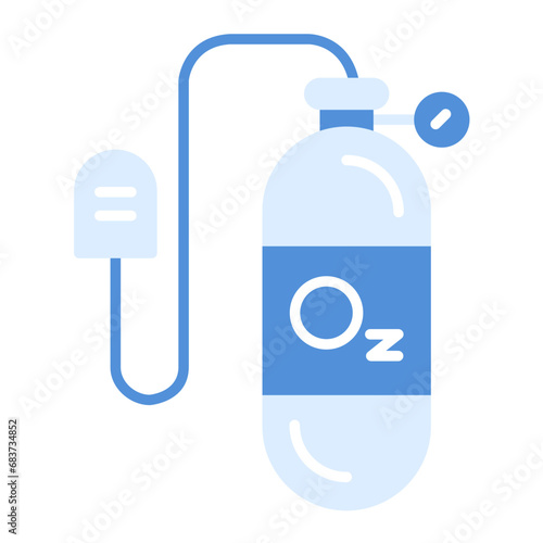 Oxygen Mask Flat Multicolor Icon