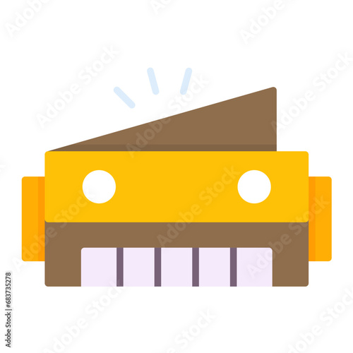 Harmonica Flat Multicolor Icon