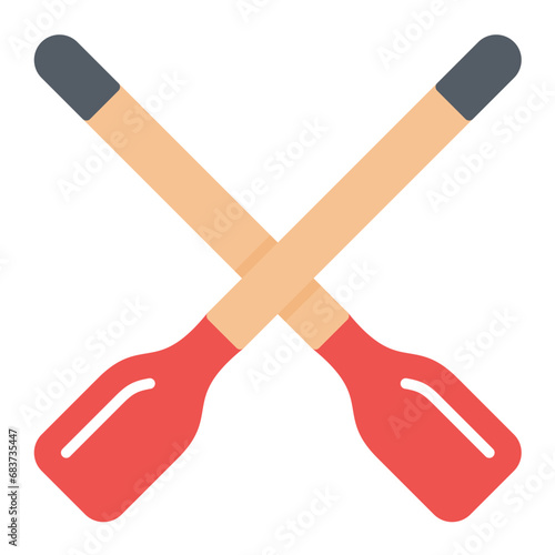 Rowing Flat Multicolor Icon