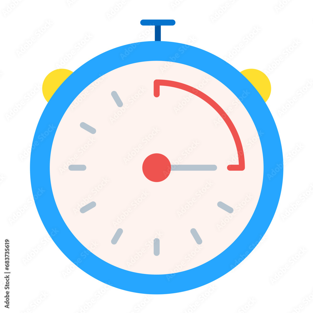 Chronometer Flat Multicolor Icon Chronometer Flat Multicolor Icon