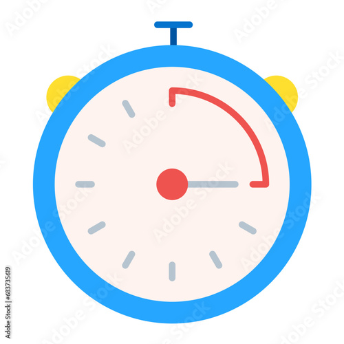 Chronometer Flat Multicolor Icon