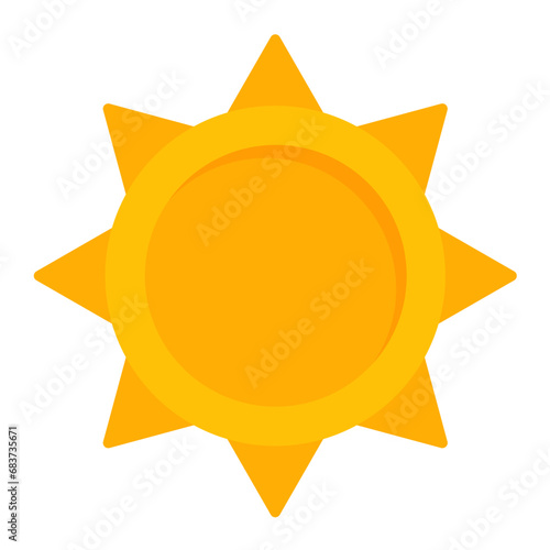 Sun Flat Multicolor Icon