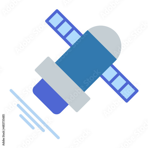 Sputnik Flat Multicolor Icon