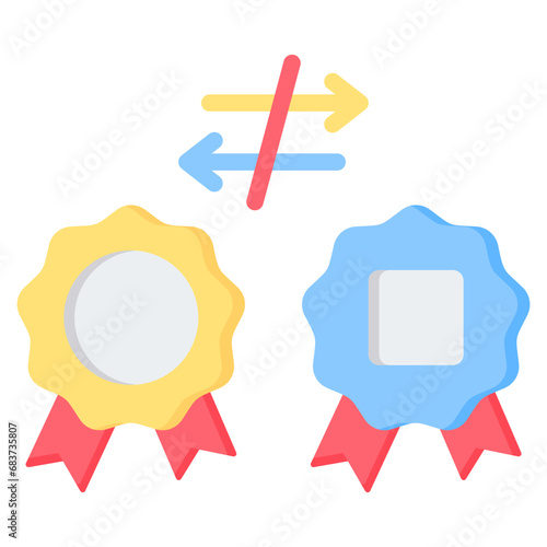 Counterfeit Trademark Flat Icon
