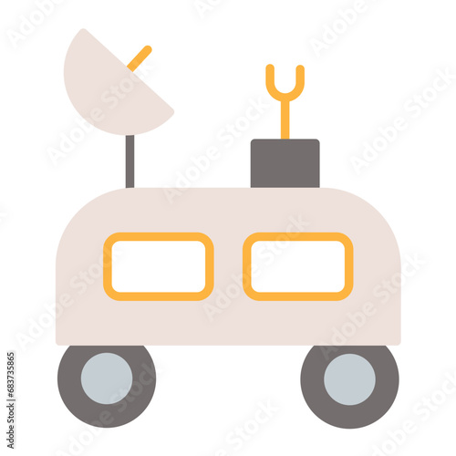 Mars Rover Flat Multicolor Icon