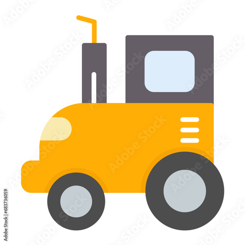 Buggy Car Flat Multicolor Icon