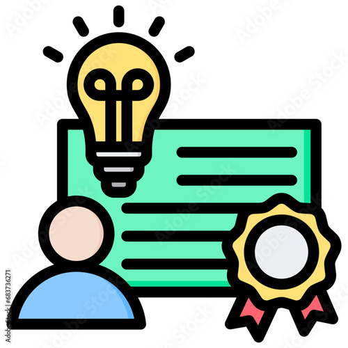 Patent Owner Outline Color Icon