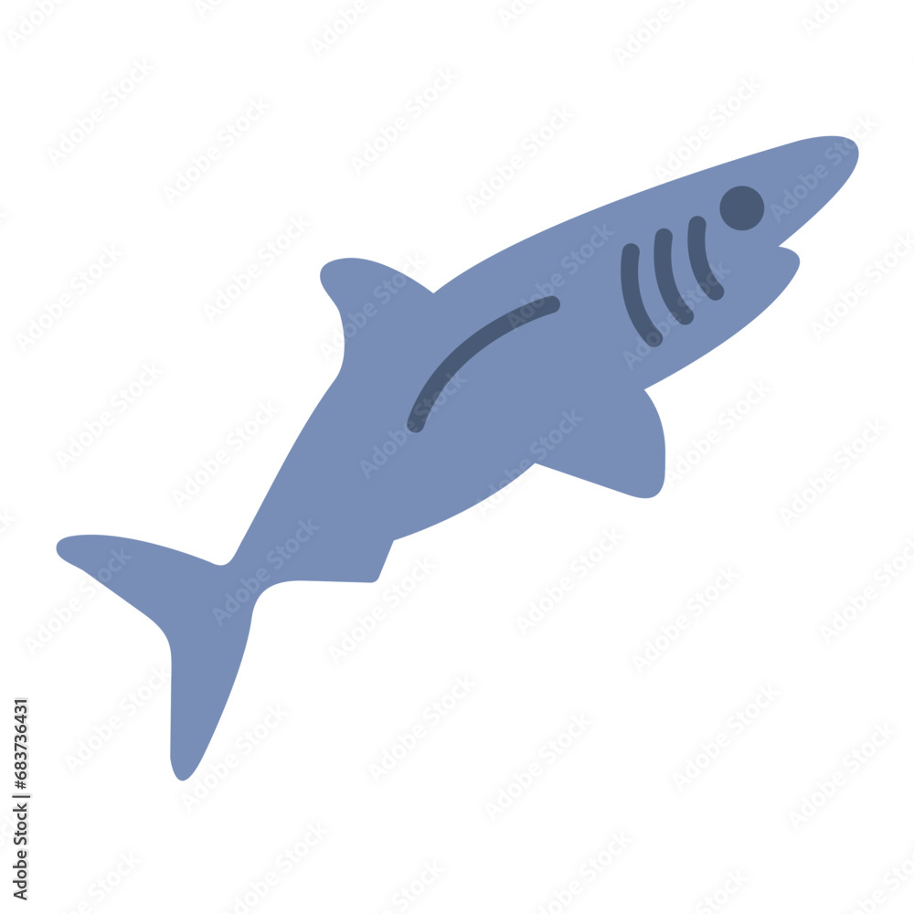 Fototapeta premium Shark Flat Multicolor Icon