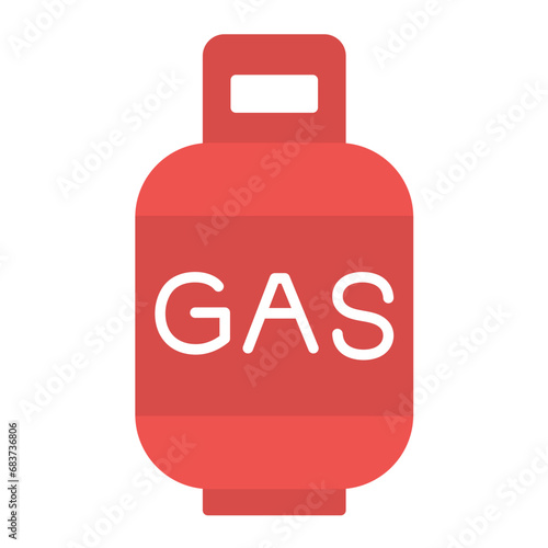 Gas Cylinders Flat Multicolor Icon