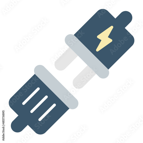 Disconnect Switch Flat Multicolor Icon