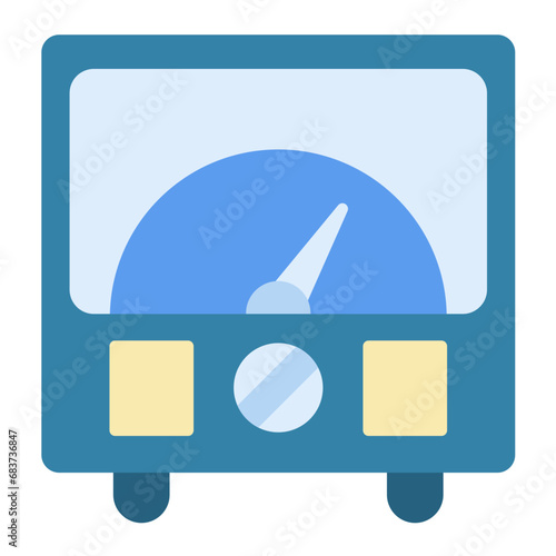 Ammeter Flat Multicolor Icon